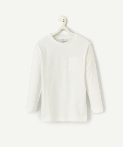 CategoryModel (8821761441934@2226)  - t-shirt manches longues garçon en coton bio blanc