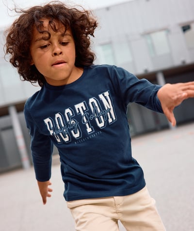 CategoryModel (8821764587662@20399)  - boy's long-sleeved organic cotton t-shirt boston theme