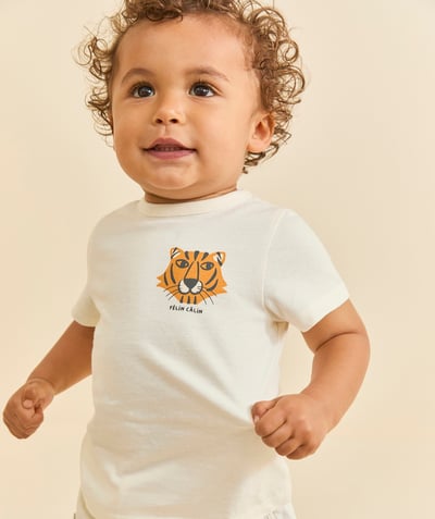 CategoryModel (8821755183246@791)  - baby boy short-sleeved t-shirt in organic cotton with tiger motif