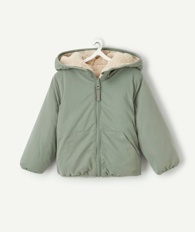 CategoryModel (8821752889486@4204)  - manteau à capuche réversible bébé garçon en fibres recyclées vert
