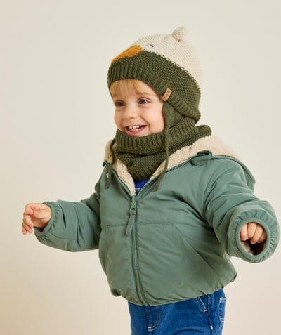 CategoryModel (8824667701390@524)  - manteau à capuche réversible bébé garçon en fibres recyclées vert