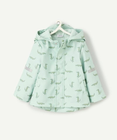 CategoryModel (8825487884430@4)  - ciré bébé garçon en fibres recyclées vert et imprimé croco imperméable