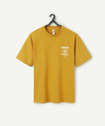 CategoryModel (8821770551438@333)  - t-shirt manches courtes garçon en coton bio marron thème campus