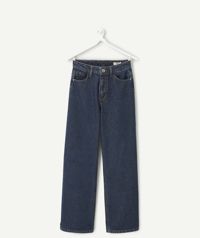 CategoryModel (8821752234126@3647)  - Jean long et droit pour fille ado en denim bleu