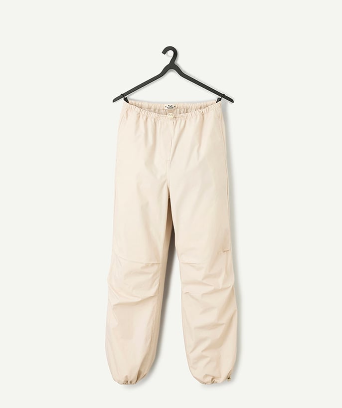   - beige girl's parachute pants