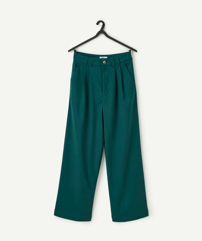 CategoryModel (8821758460046@1339)  - pantalon wide leg fille en fibres recyclées vert forêt