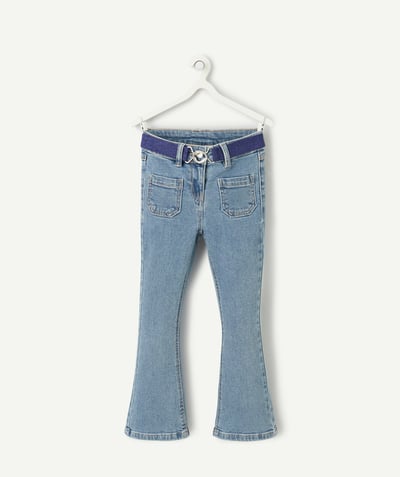 CategoryModel (8823356031118@17679)  - flared girl's pants in low-impact denim with glitter belt