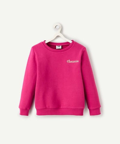 CategoryModel (8824667570318@1406)  - Sweat fille rose en coton polyester