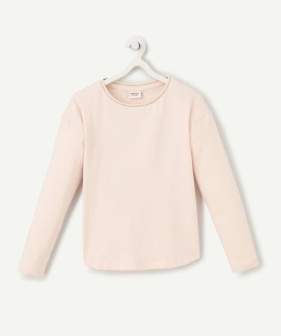 CategoryModel (8821758591118@1639)  - t-shirt manches longues fille en coton bio rose pâle