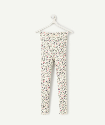 CategoryModel (8821758460046@1311)  - organic cotton leggings in ecru with flower print