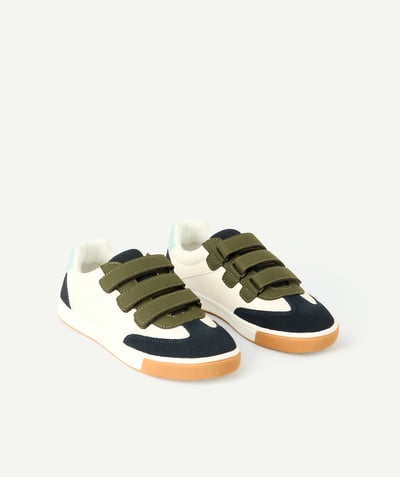 CategoryModel (8821766258830@3365)  - boys' scratch sneakers navy green khaki and white