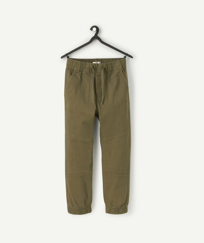   - boy's relax pants in khaki recycled fiber