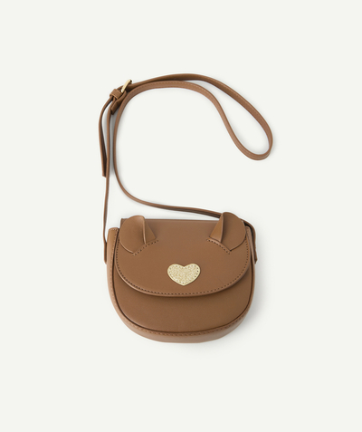 CategoryModel (8821759869070@112)  - brown girl's shoulder bag with ears and glitter details