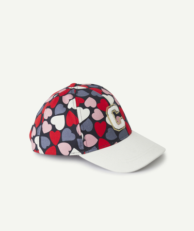 CategoryModel (8825060262030@22)  - girl's heart-print cap with bouclette patch