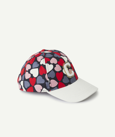 CategoryModel (8821759541390@48)  - girl's heart-print cap with bouclette patch