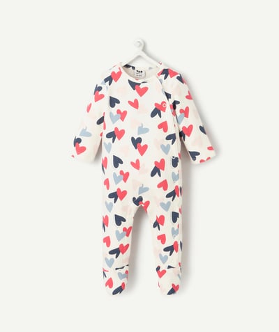 CategoryModel (8821753086094@7776)  - heart-printed baby girl back in ecru recycled fibres