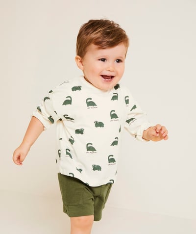 CategoryModel (8824896848014@10)  - t-shirt manches longues bébé garçon en coton bio imprimé crocodile cro mignon