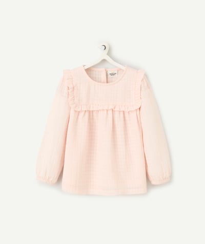 CategoryModel (8821752201358@55)  - long-sleeved baby girl blouse in pale pink organic cotton