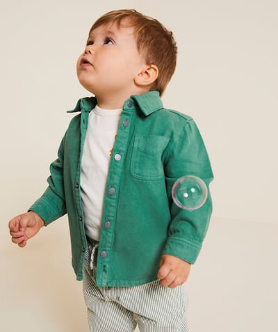 CategoryModel (8821758296206@2577)  - long-sleeved baby boy shirt in green denim