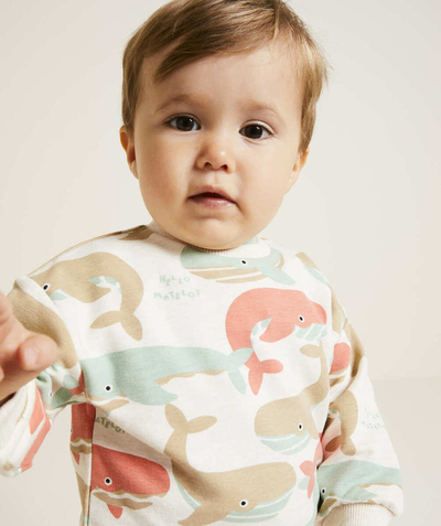 CategoryModel (8821758296206@2577)  - baby boy sweatshirt in recycled fiber with whale print