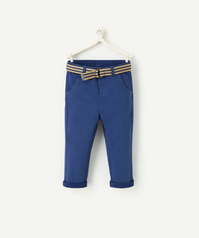 CategoryModel (8821758296206@2577)  - pantalon chino bébé garçon bleu marine avec ceinture tressée