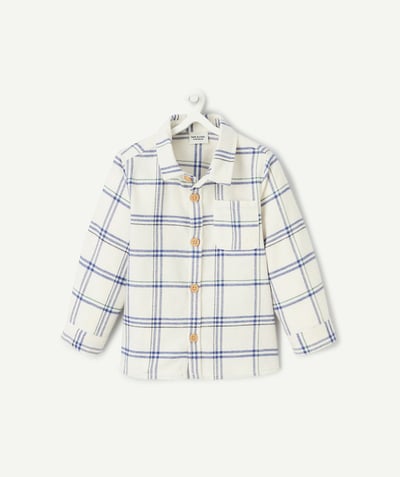 CategoryModel (8821754953870@332)  - baby boy long sleeve check shirt in organic cotton