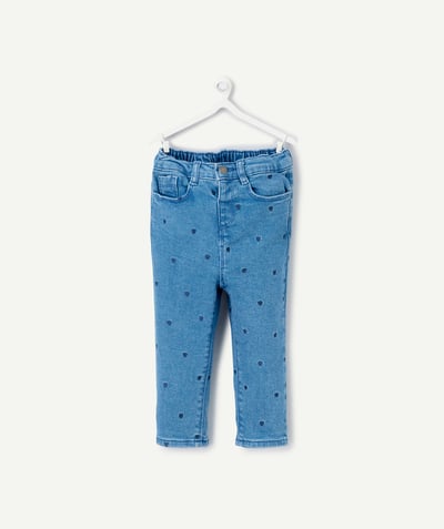 CategoryModel (8825060163726@31073)  - baby girl's straight pants in low impact blue denim with small hearts