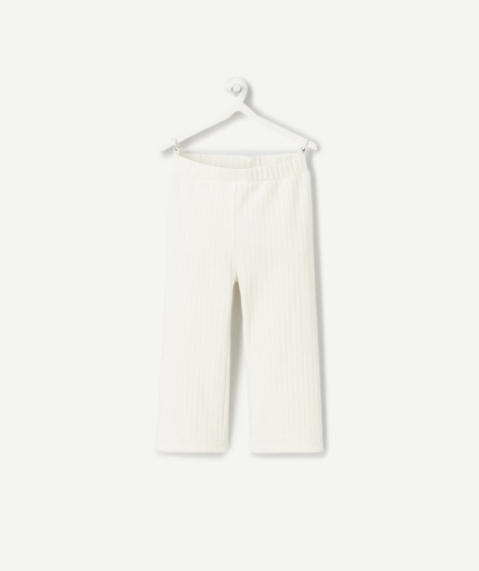   - legging bébé fille côtelé blanc 