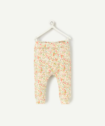 CategoryModel (8821753217166@5615)  - baby girl leggings in ribbed organic cotton with flowers