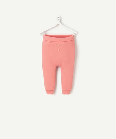 CategoryModel (8821750988942@1988)  - baby leggings in pink ribbed organic cotton
