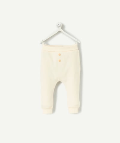 CategoryModel (8821750988942@1988)  - baby leggings in ribbed white organic cotton