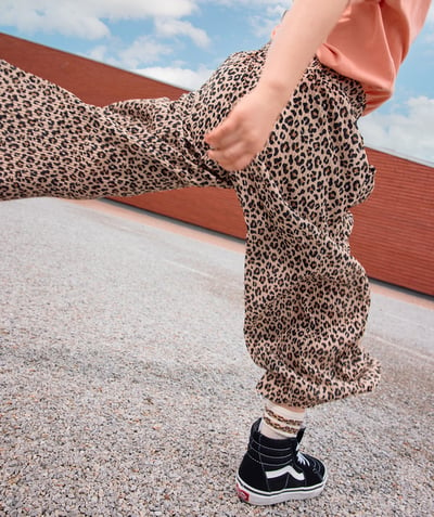 CategoryModel (8821758460046@1311)  - pantalon large fille en fibres recyclées imprimé léopard
