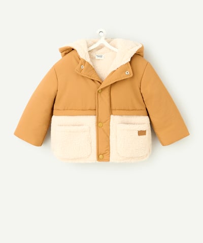 CategoryModel (8824765350030@172)  - baby boy parka in ochre and bouclette recycled padding