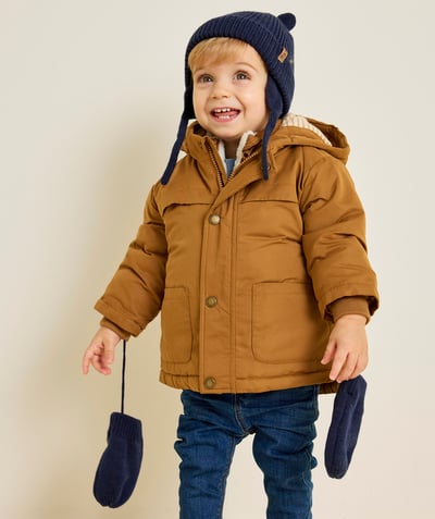 CategoryModel (8824765350030@174)  - parka 2 en 1 gilet sans manches bébé garçon marron et en sherpa