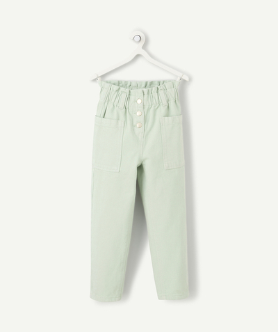 CategoryModel (8821761573006@30518)  - pantalon slouchy fille en fibres recyclées vert pastel