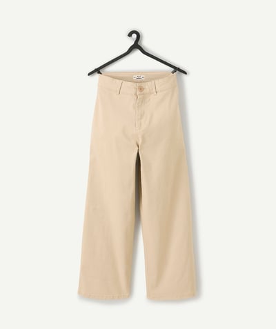 CategoryModel (8821765701774@1351)  - girl's wide-leg pants in beige recycled fibers