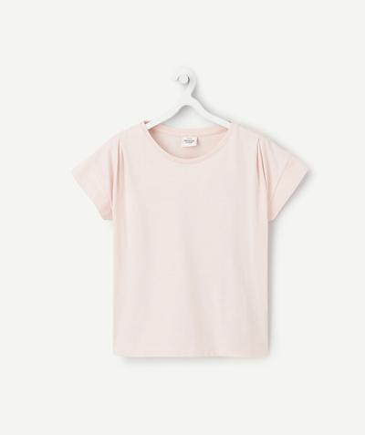 CategoryModel (8821761573006@30518)  - t-shirt manches courtes fille en coton bio rose pâle