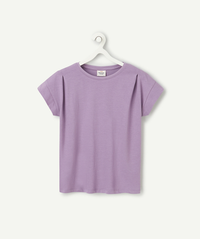 CategoryModel (8821758591118@1639)  - purple organic cotton short-sleeved t-shirt for girls