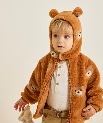 CategoryModel (8823356031118@17688)  - baby boy soft brown cough jacket little bears print