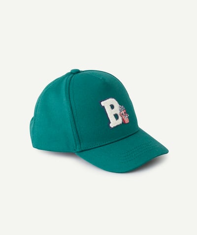 CategoryModel (8825060130958@10)  - casquette bébé garçon verte avec patch lettre en bouclette