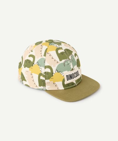 CategoryModel (8821755838606@31916)  - baby boy dinosaur-print cotton cap with khaki peak