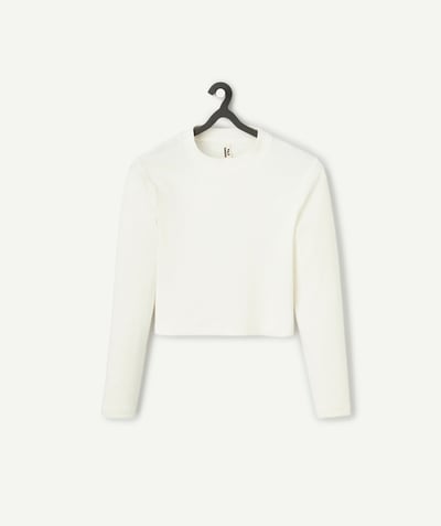 CategoryModel (8821758591118@1639)  - long-sleeved t-shirt for girls in white organic cotton