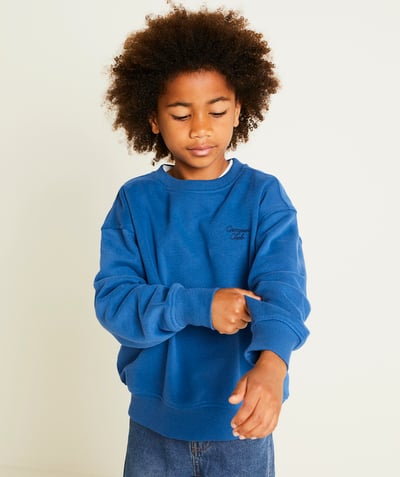 CategoryModel (8825060425870@31853)  - boy's long-sleeved recycled-fiber sweatshirt royal blue
