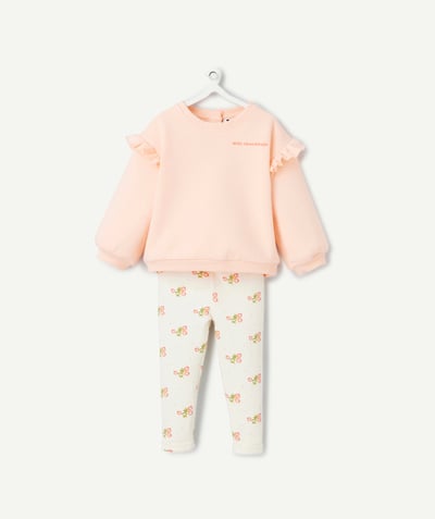 CategoryModel (8821753217166@5754)  - Baby girl apricot sweatshirt and leggings set