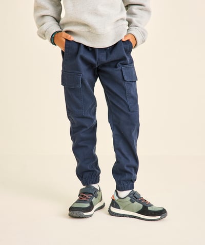 CategoryModel (8825682690190@10)  - navy blue boy's cargo pants with pockets