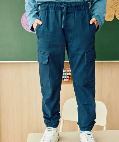 CategoryModel (8825060425870@31853)  - pantalon cargo garçon bleu marine avec poches