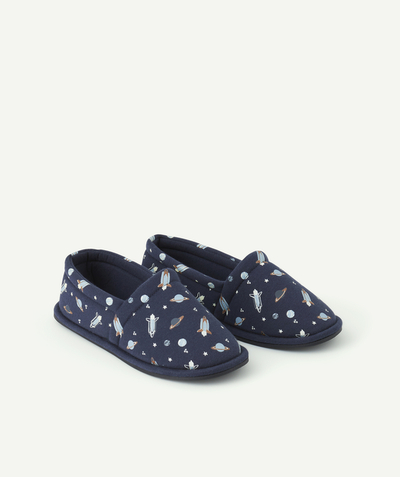 CategoryModel (8821761998990@50)  - BOY SLIPPERS BLUE AND PRINTED THEME Planet