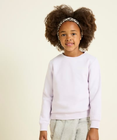 CategoryModel (8825060229262@31518)  - lilac girl's sweatshirt with white embroidered message