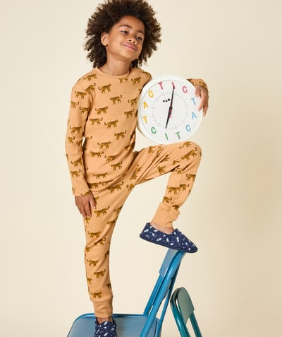 CategoryModel (8826403881102@256)  - pyjama manches longues marrons imprimé guépard