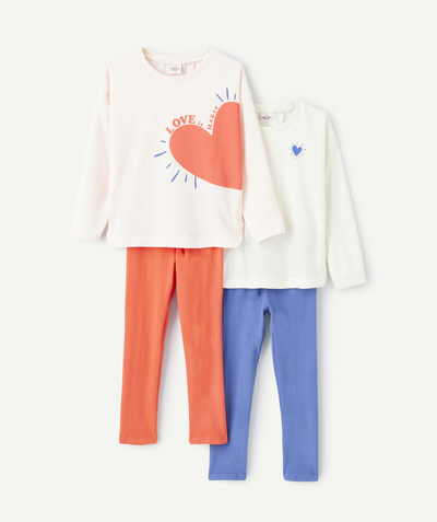 CategoryModel (8821759410318@499)  - lot de 2 pyjama fille en coton bio rose et bleu